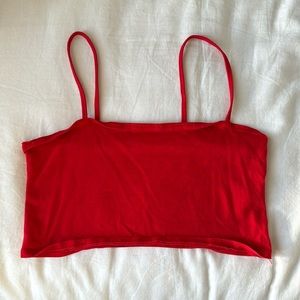 Red crop top